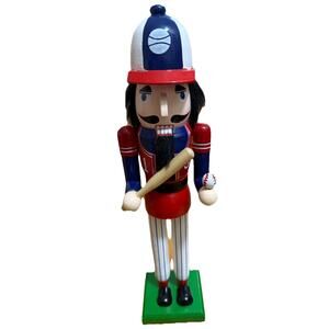 Sports NUTCRACKER Baseball Wooden Christmas Figurine 15 Inches